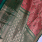 Kanjeevaram Meena Brocade Pink Green Silk Saree