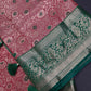 Kanjeevaram Meena Brocade Pink Green Silk Saree