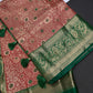 Kanjeevaram Meena Brocade Pink Green Silk Saree