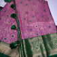 Kanjeevaram Meena Brocade Magenta Purple Green Silk Saree