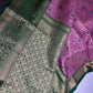 Kanjeevaram Meena Brocade Magenta Purple Green Silk Saree