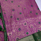 Kanjeevaram Meena Brocade Magenta Purple Green Silk Saree