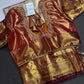 Champagne Gold Kanjeevaram Meena Brocade Palki Border Silk Saree