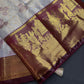 Champagne Gold Kanjeevaram Meena Brocade Palki Border Silk Saree