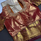 Champagne Gold Kanjeevaram Meena Brocade Palki Border Silk Saree