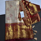 Champagne Gold Kanjeevaram Meena Brocade Palki Border Silk Saree