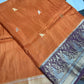 Brown Viscose Light Weight Silk Saree - 