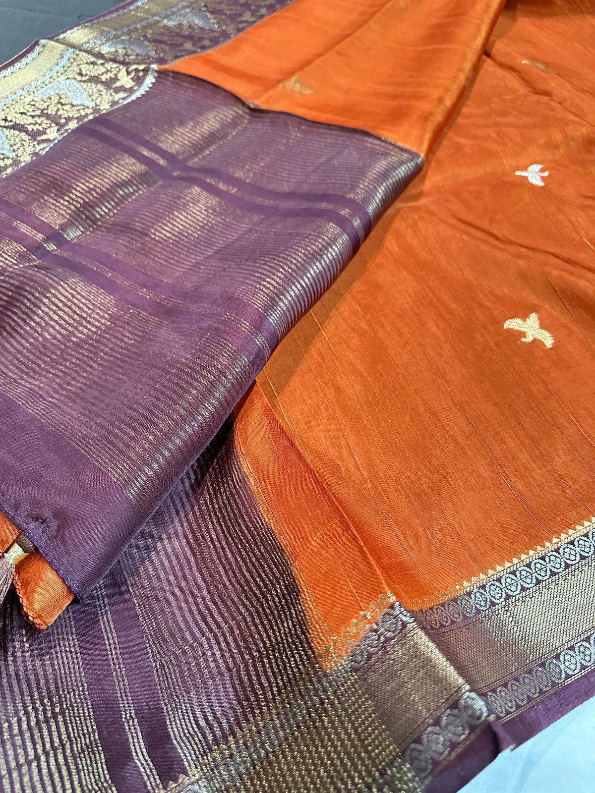 Brown Viscose Light Weight Silk Saree - 