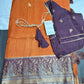 Brown Viscose Light Weight Silk Saree - 