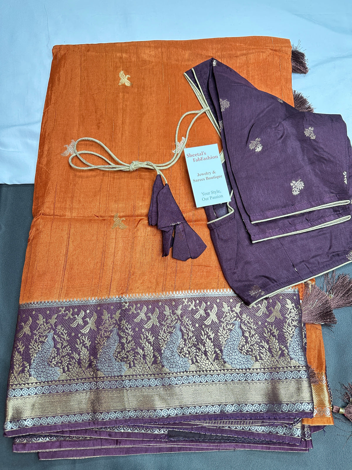 Brown Viscose Light Weight Silk Saree - 