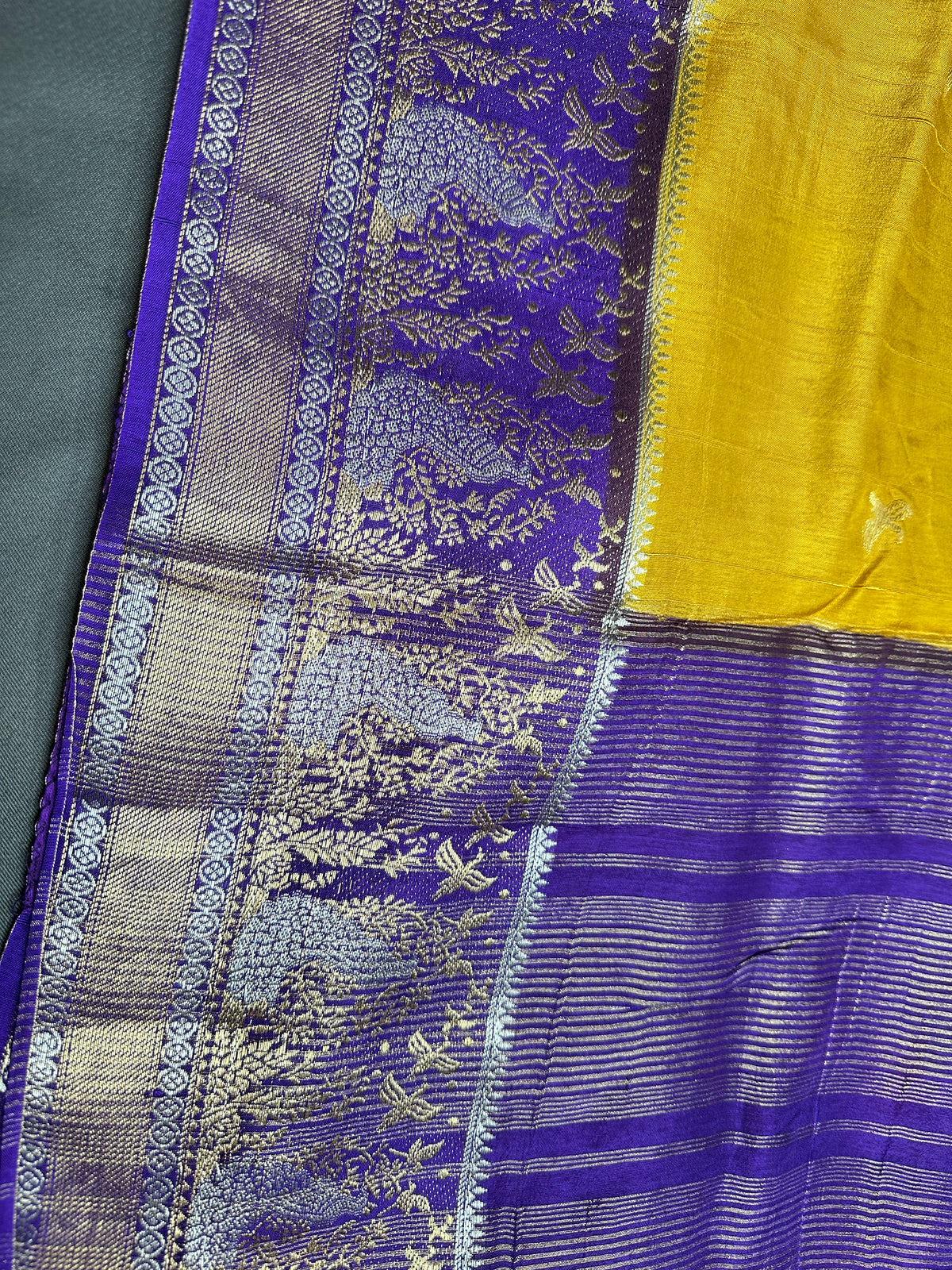 Mustard Viscose Light Weight Silk Saree - 