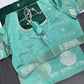 Green Raw Mango Light Weight Silk Saree - 