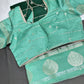 Green Raw Mango Light Weight Silk Saree - 