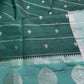 Green Raw Mango Light Weight Silk Saree - 