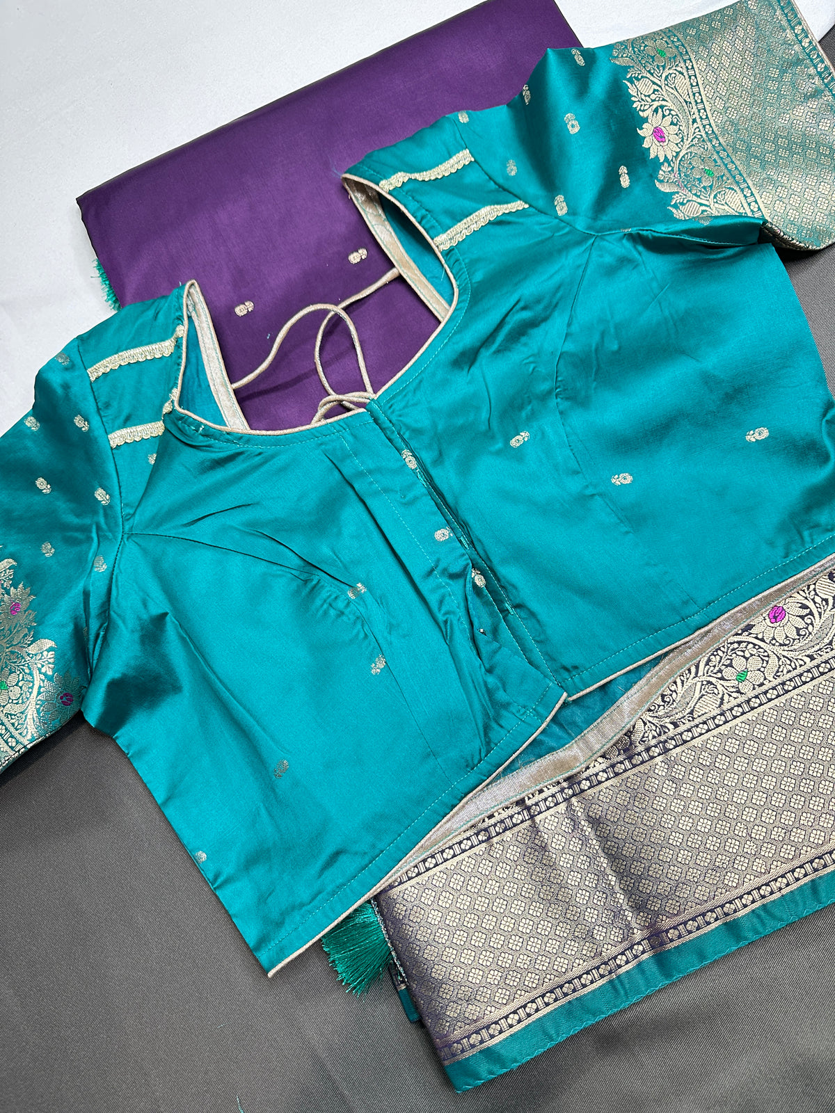 Purple SoftKanchi Semi Silk Light Weight Saree - 