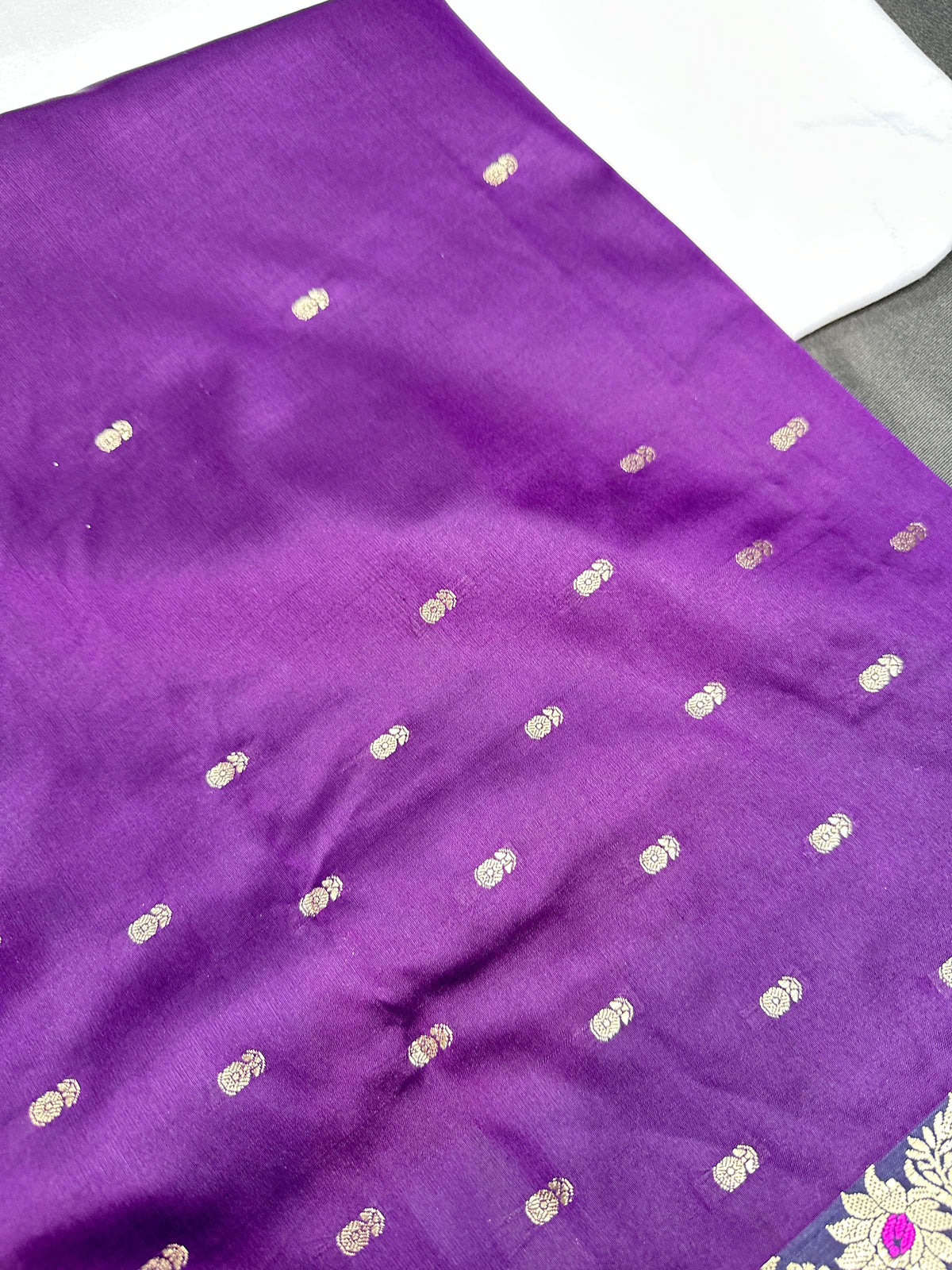 Purple SoftKanchi Semi Silk Light Weight Saree - 