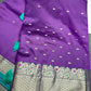 Purple SoftKanchi Semi Silk Light Weight Saree - 
