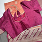 Peach Silk Weaving Saree - 