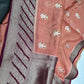 Peach Silk Weaving Saree - 