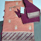 Peach Silk Weaving Saree - 