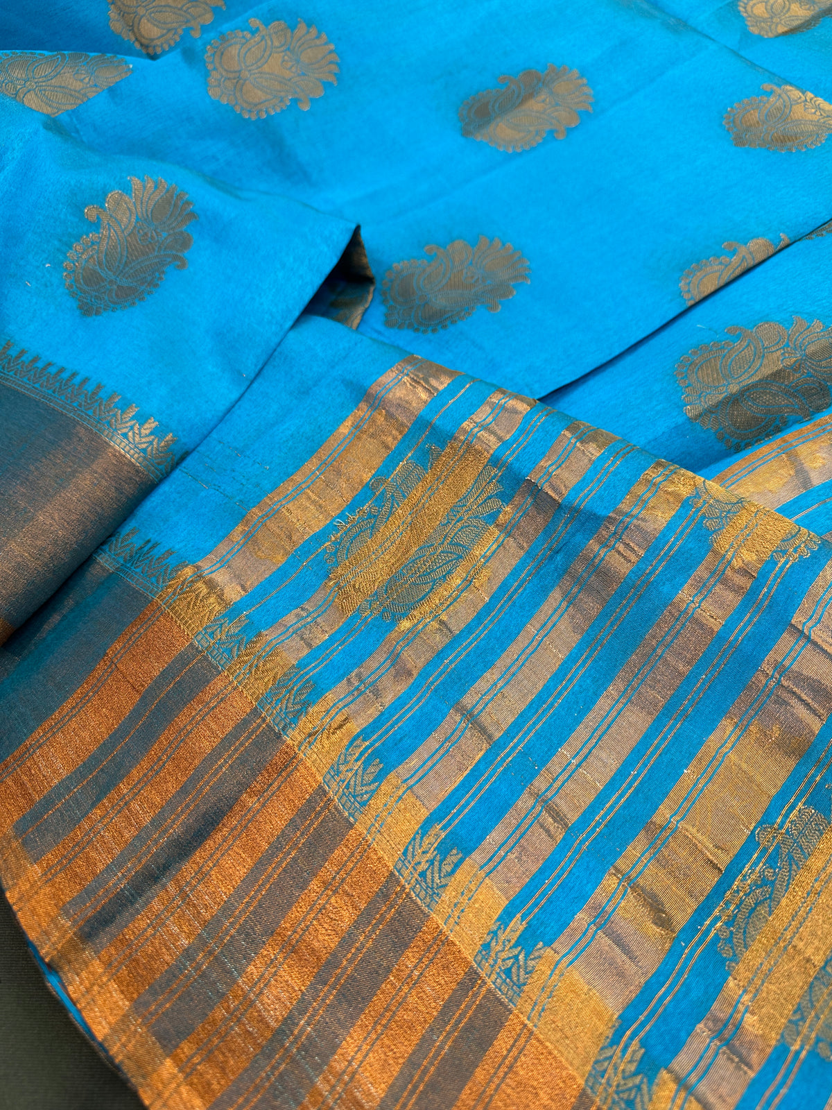 Blue Casual Wear Fancy Silk Saree - 