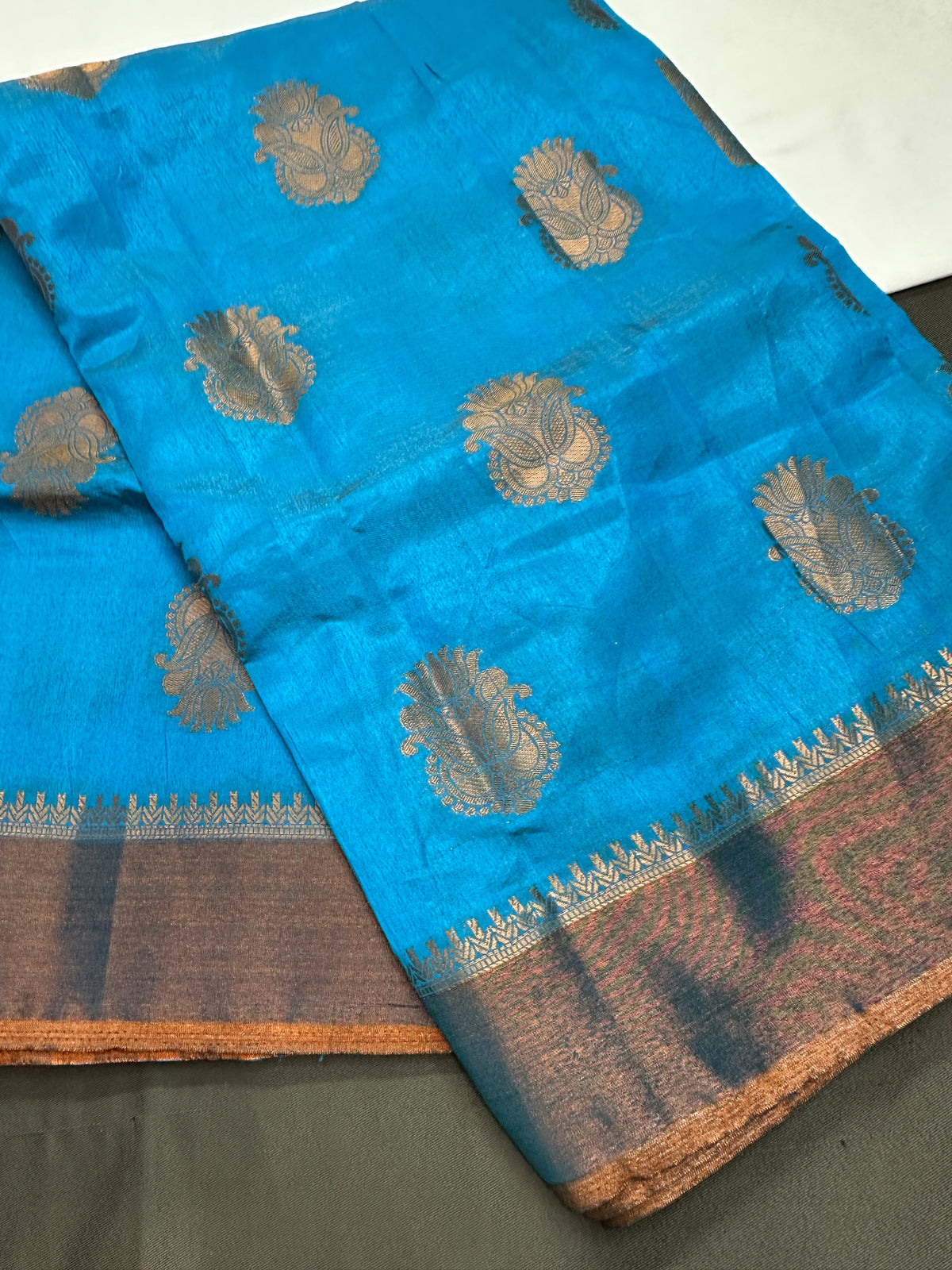 Blue Casual Wear Fancy Silk Saree - 