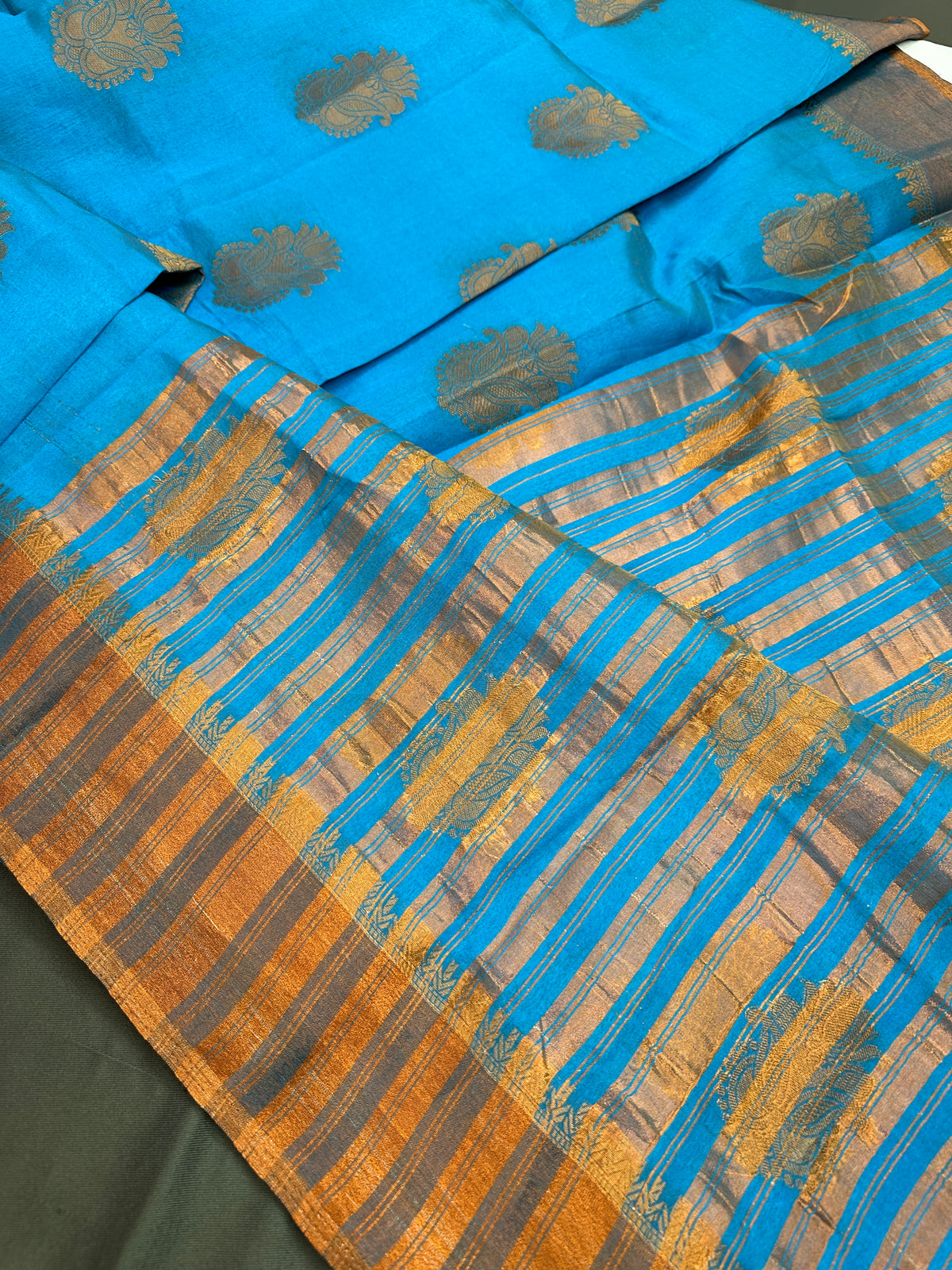 Blue Casual Wear Fancy Silk Saree - 