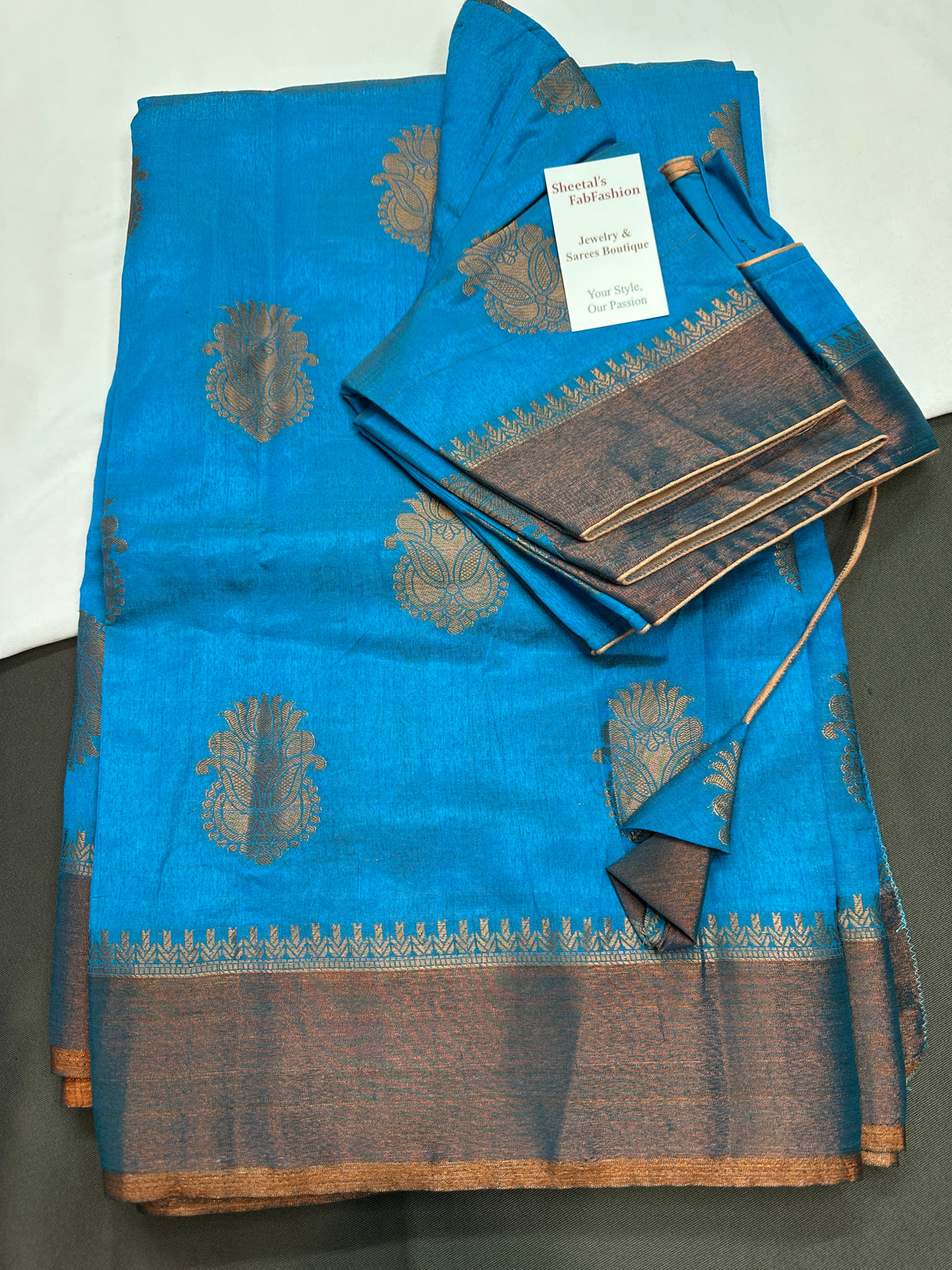 Blue Casual Wear Fancy Silk Saree - 