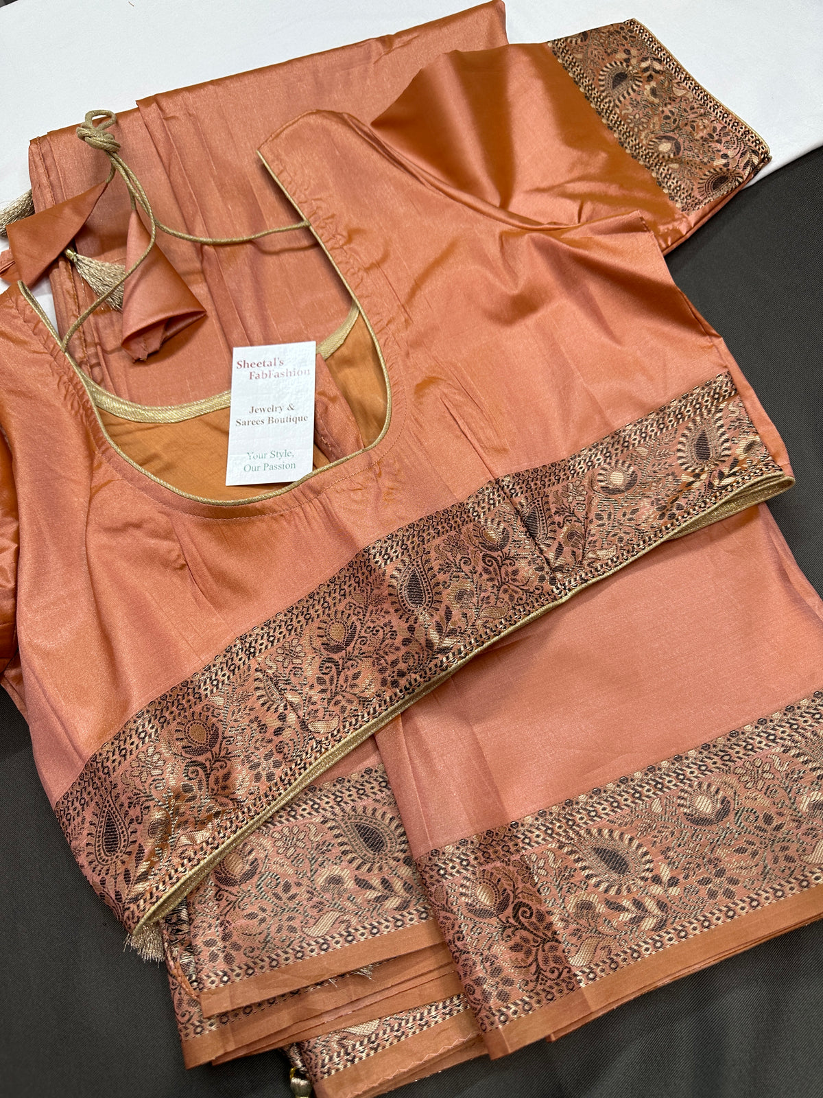 Kanchi Soft Silk Peach Saree - 