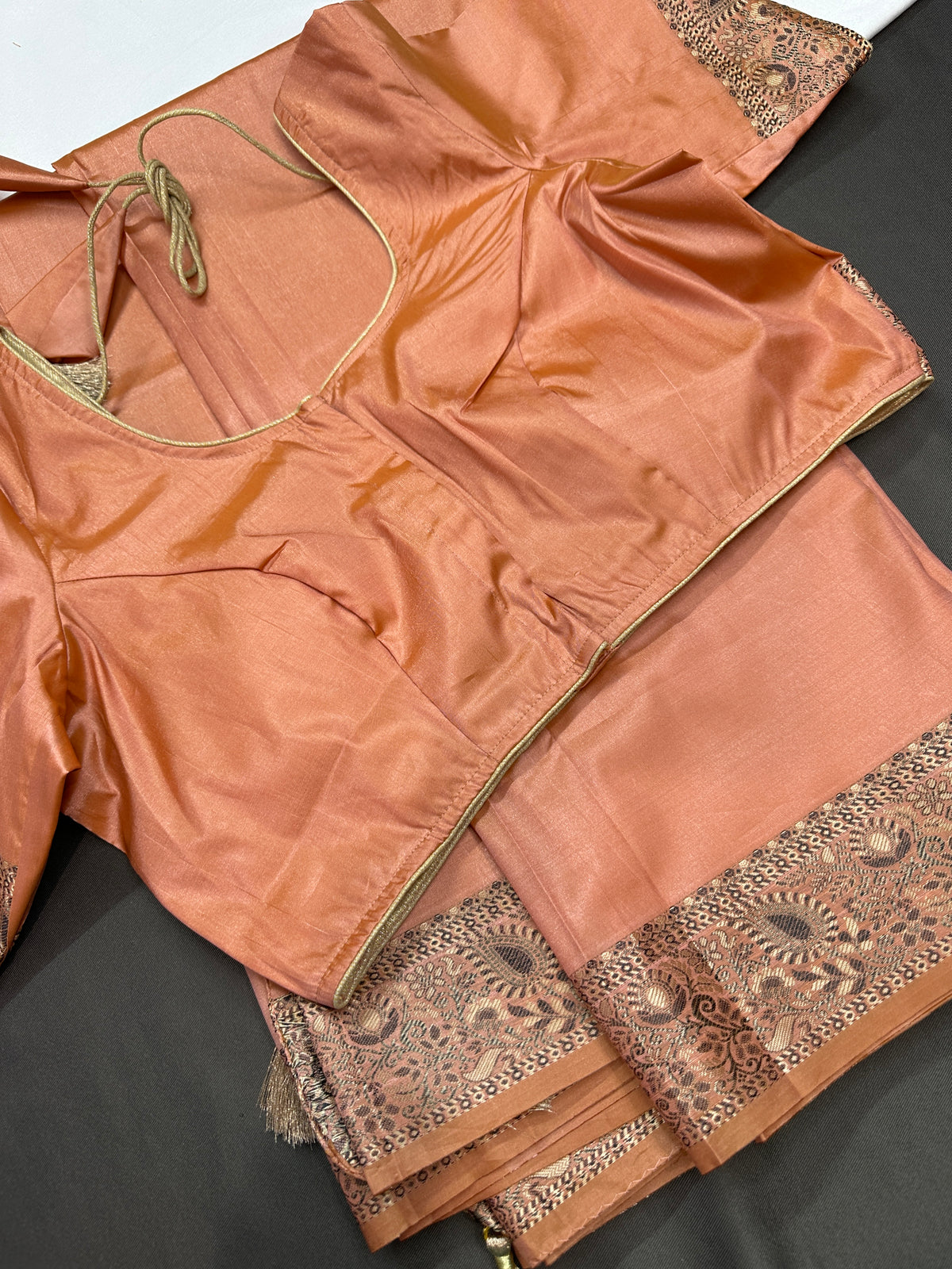 Kanchi Soft Silk Peach Saree - 