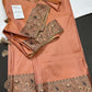 Kanchi Soft Silk Peach Saree - 