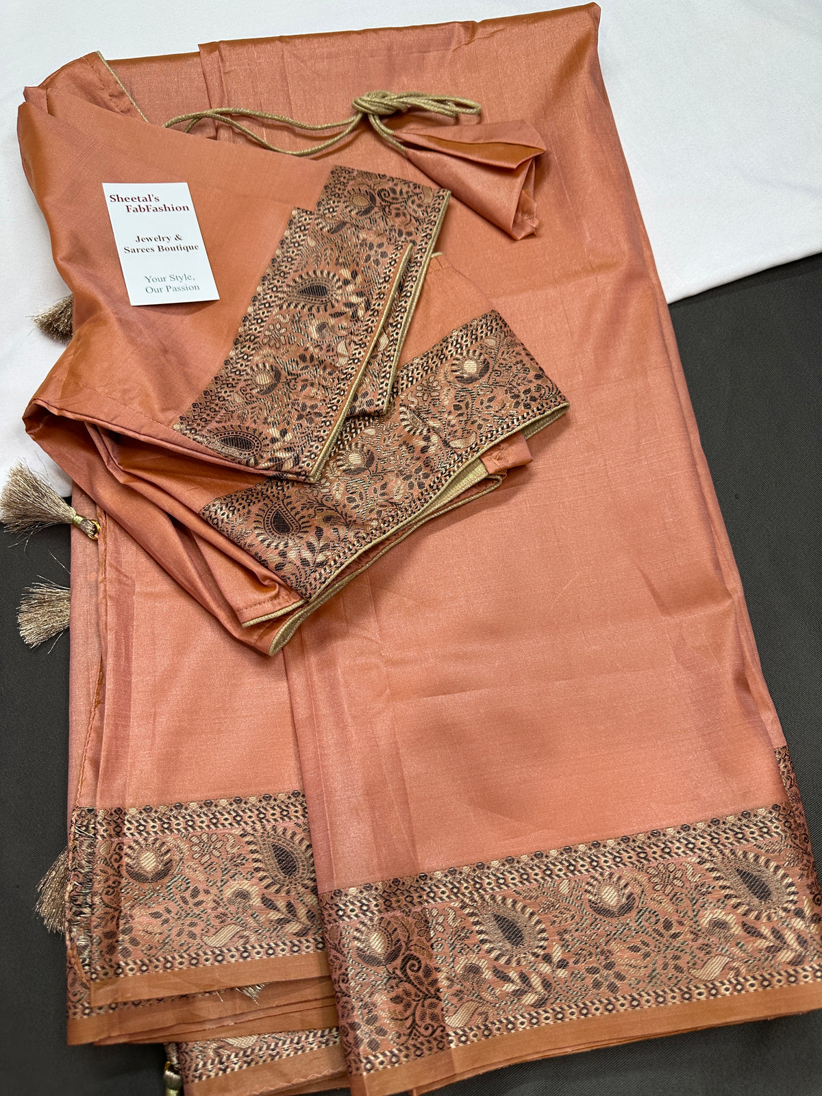Kanchi Soft Silk Peach Saree - 
