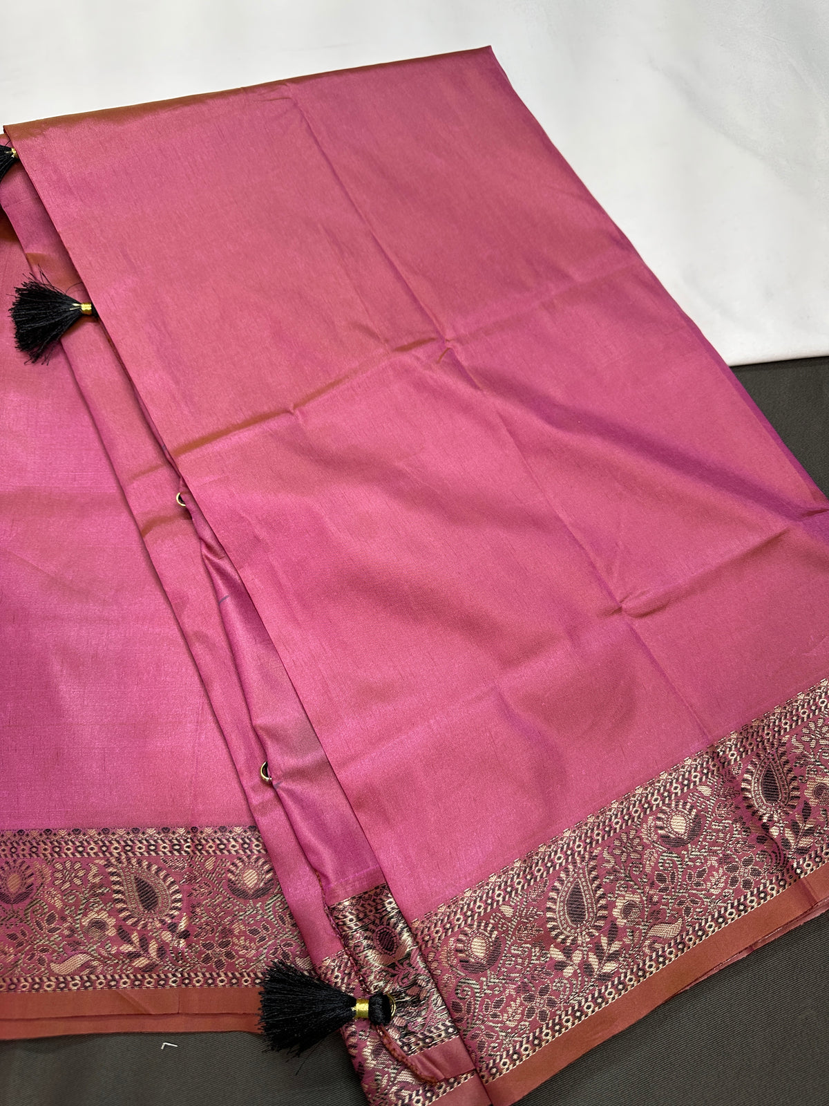 Kanchi Soft Silk Pink Saree - 