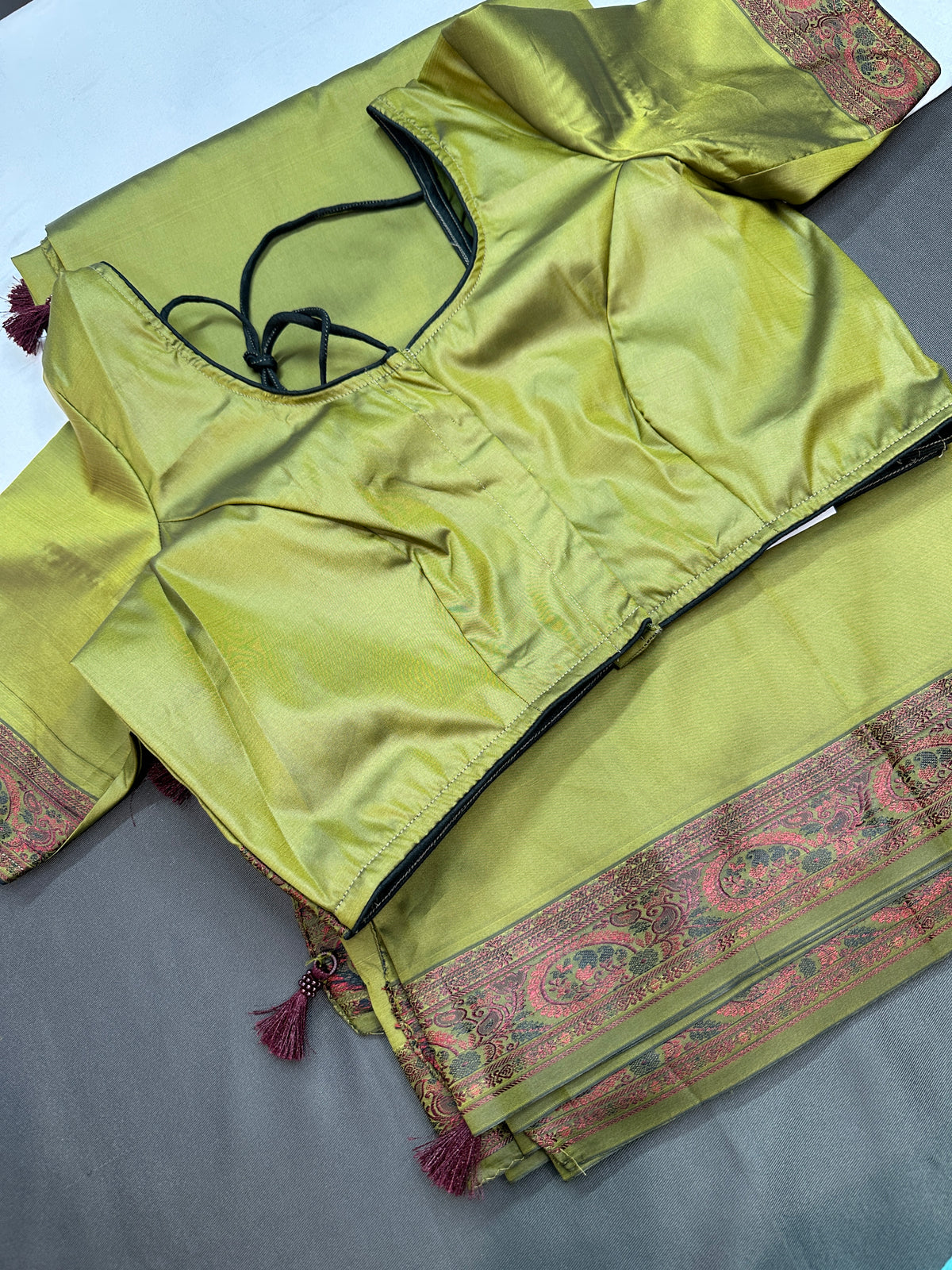 Kanchi Soft Silk Green Saree - 