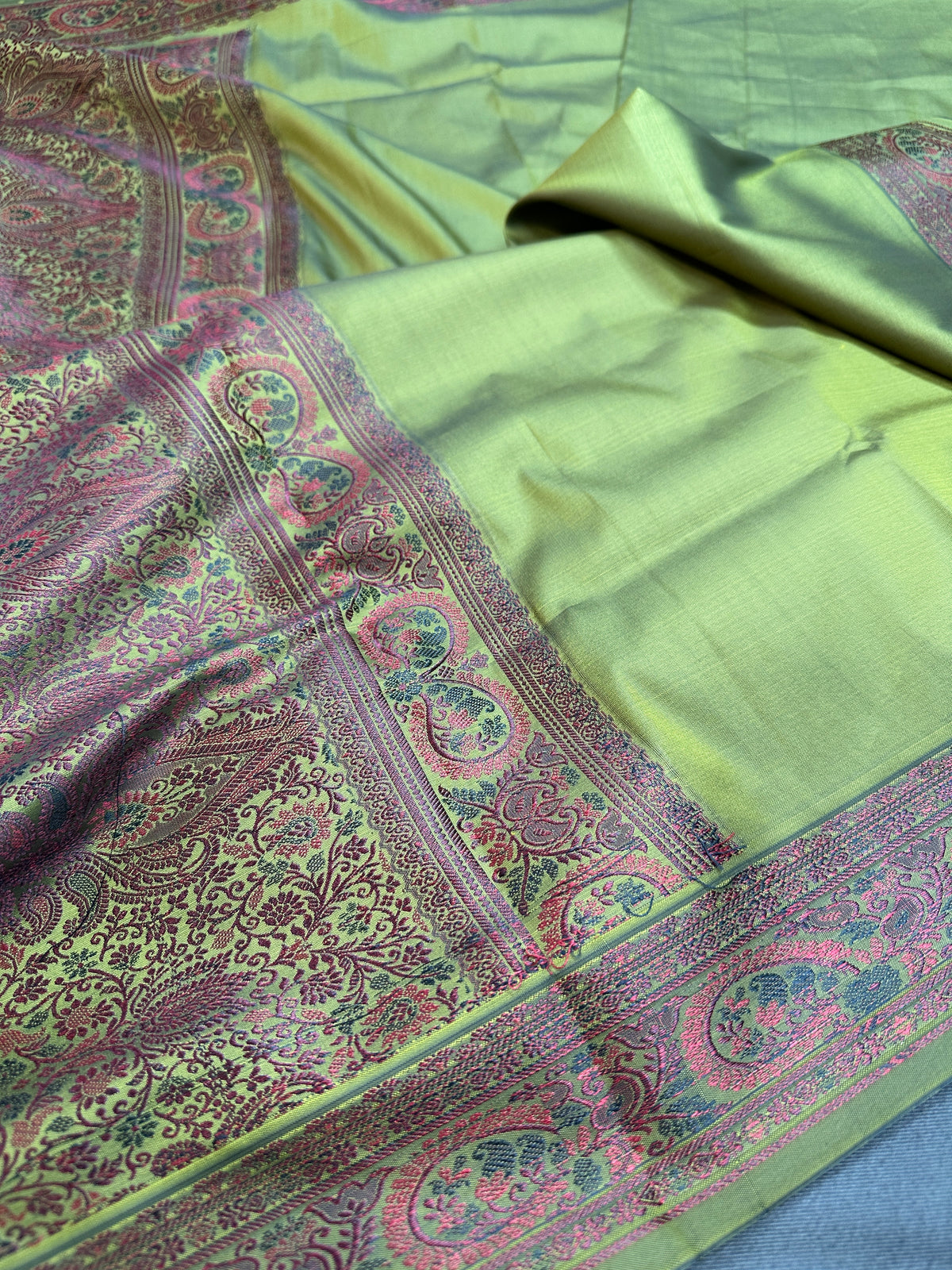 Kanchi Soft Silk Green Saree - 