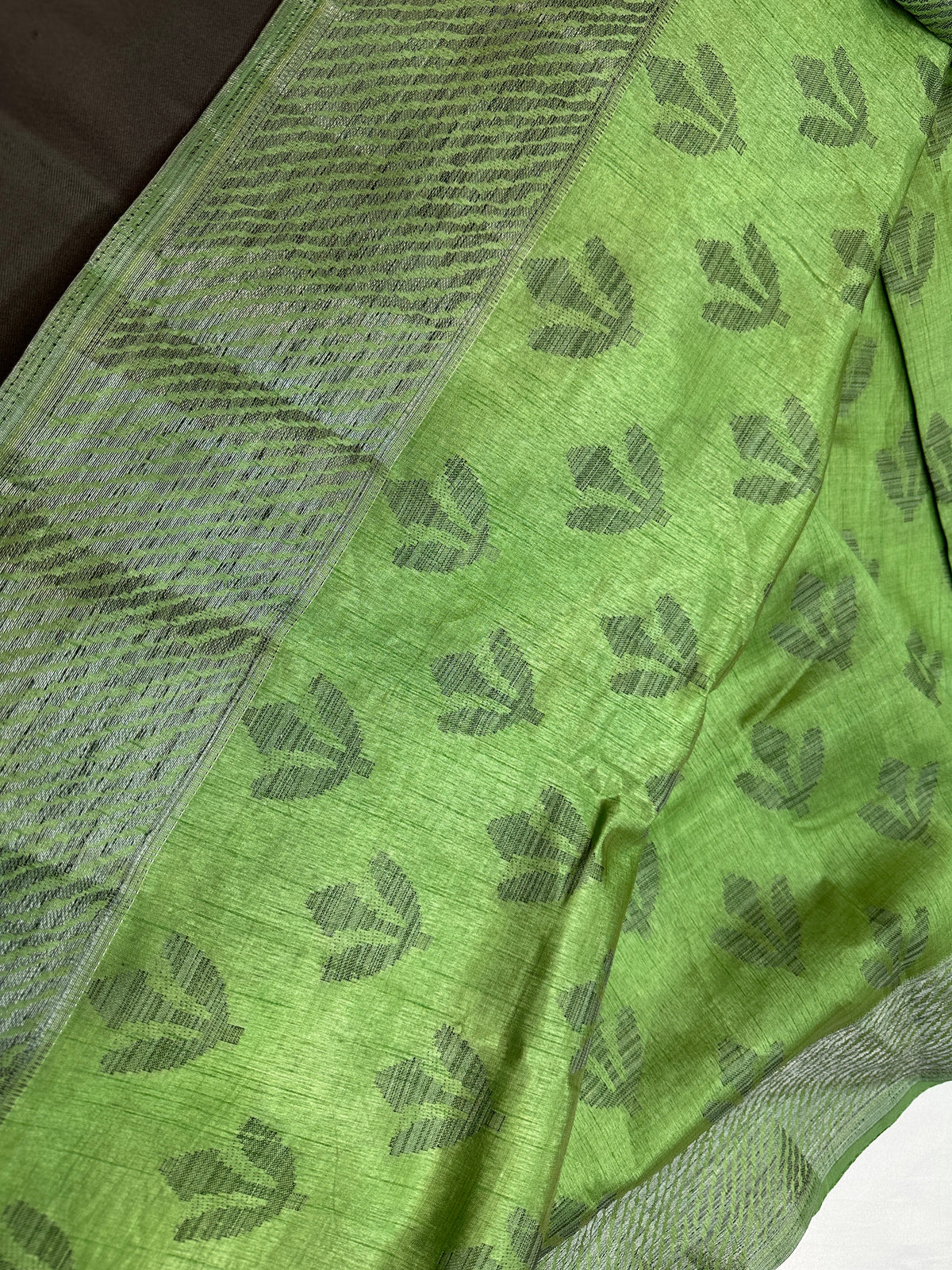 Green Cotton Silk Casual Wear Saree - 