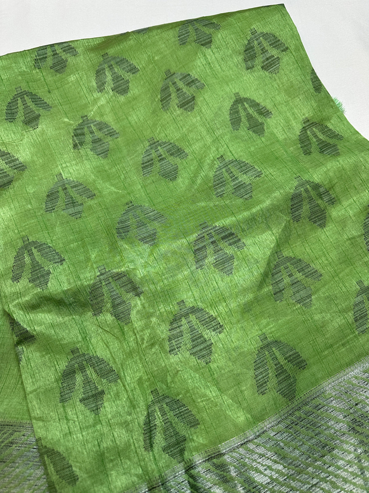Green Cotton Silk Casual Wear Saree - 