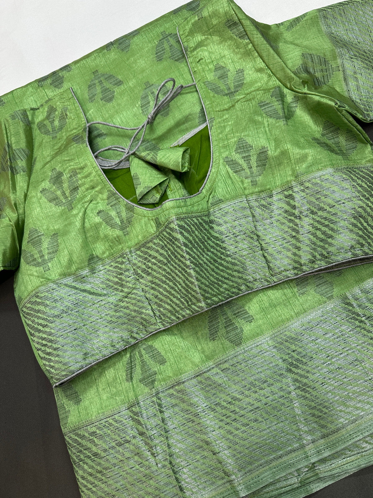 Green Cotton Silk Casual Wear Saree - 