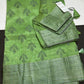 Green Cotton Silk Casual Wear Saree - 
