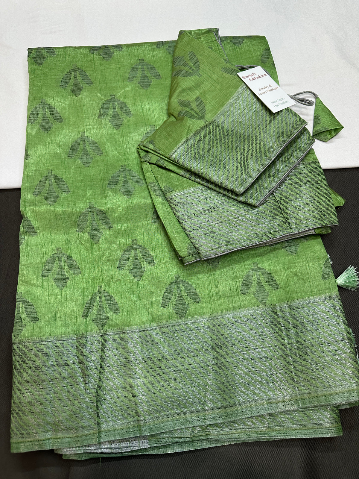 Green Cotton Silk Casual Wear Saree - 