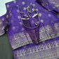 Purple Cotton Silk Casual Wear Saree - 
