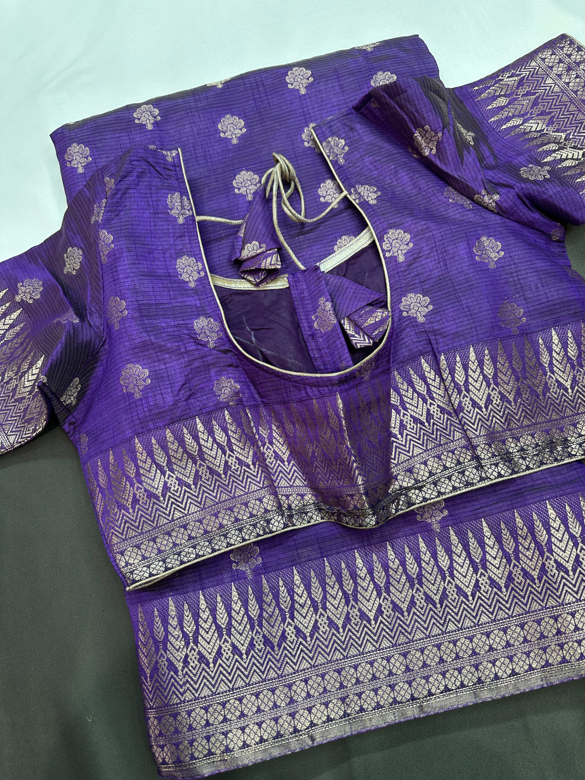 Purple Cotton Silk Casual Wear Saree - 