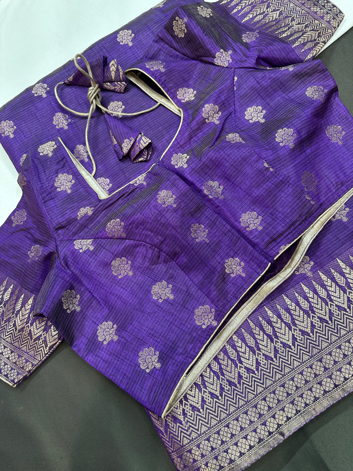 Purple Cotton Silk Casual Wear Saree - 
