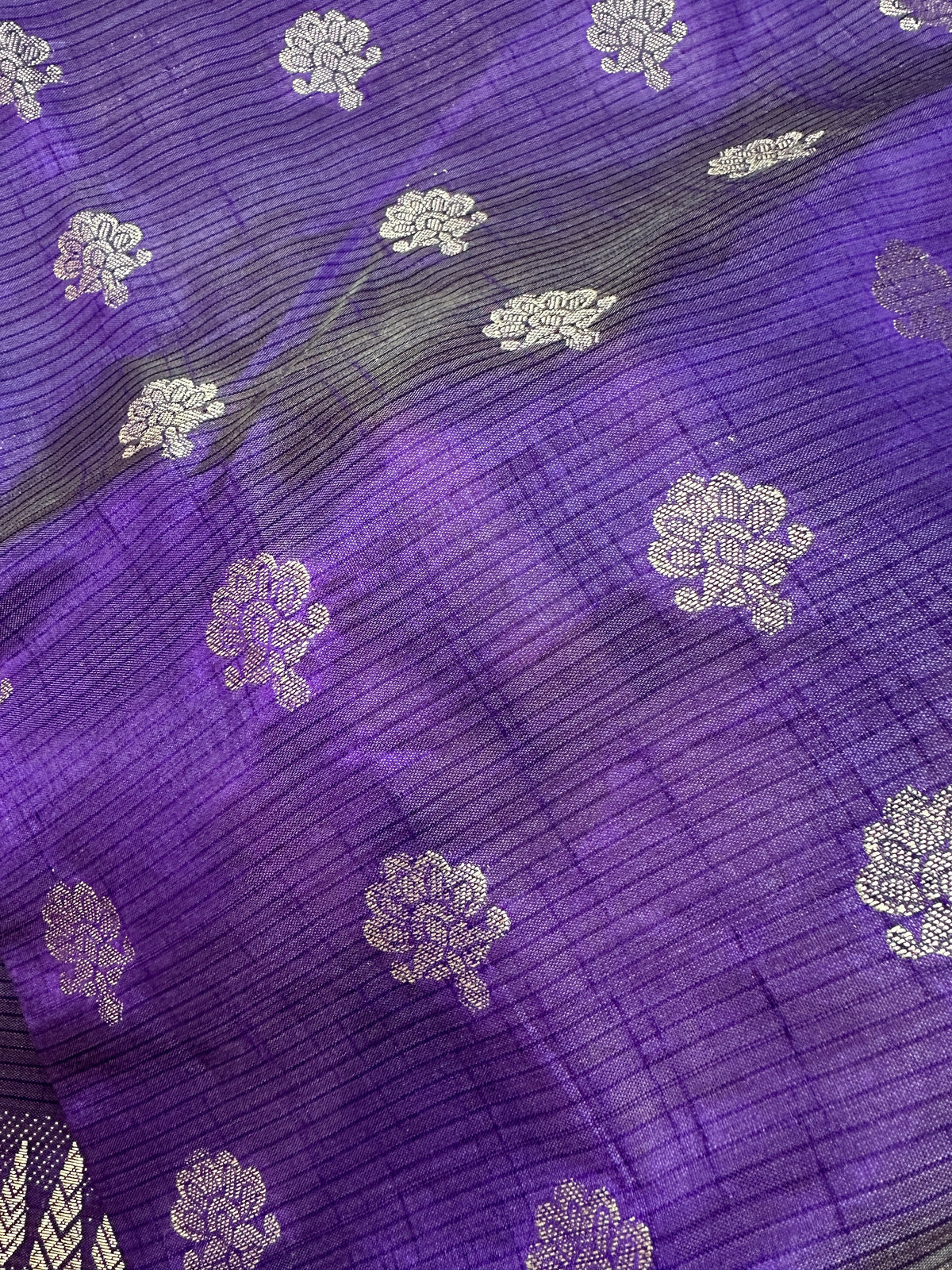 Purple Cotton Silk Casual Wear Saree - 