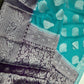 Blue Georgette Silver Checks and Buttas Blue Saree - 