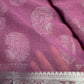 Pink Georgette Silver Checks and Buttas Blue Saree - 