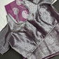 Pink Georgette Silver Checks and Buttas Blue Saree - 