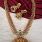 Goddess Lakshmi Pink Pumpkin beads CZ Matte Finish Necklace