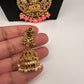 Goddess Lakshmi Pink Pumpkin beads CZ Matte Finish Necklace
