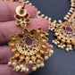 CZ Multi Color Stone  Pearls Bottu Mala Guttapusalu Necklace